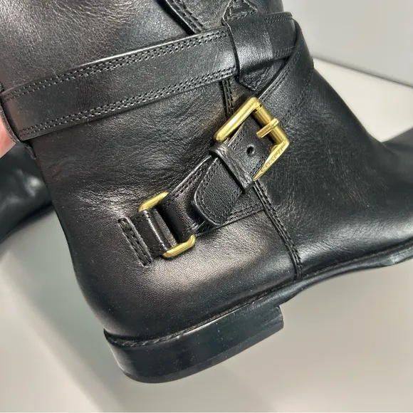 Coach Women's Black Monique Tall Flat Boots in Size in Size 7