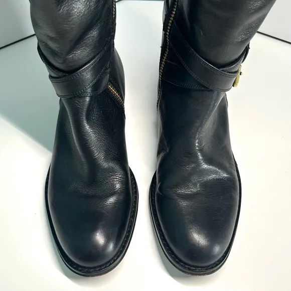 Coach Women's Black Monique Tall Flat Boots in Size in Size 7