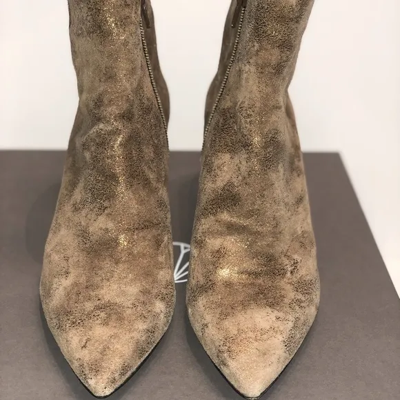 Coclico Joy Distressed Metal Bronze Suede Boots