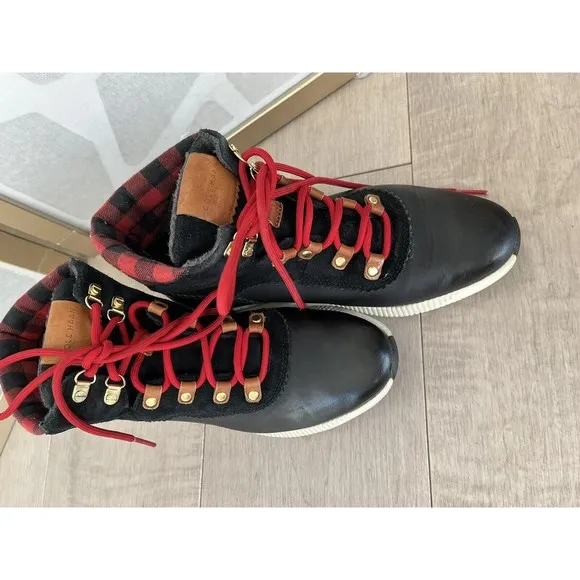 Cole Haan 2.0 Zerogrand Hiker Boots Sneaker Women 8.5 B Leather Waterproof Black