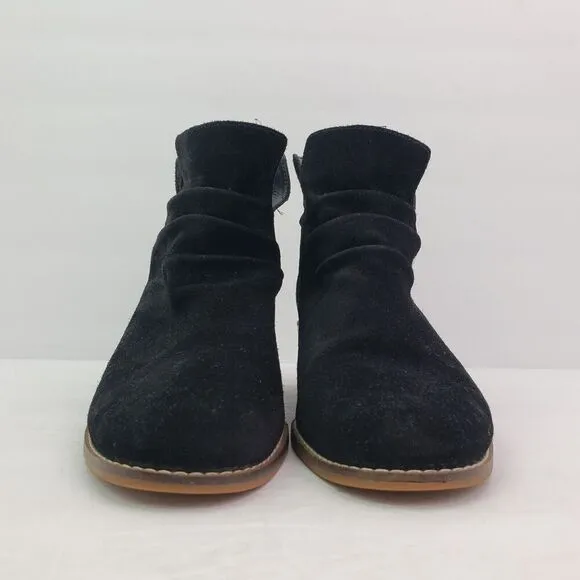 Cole Haan Alayna Slouch Womens Size 6.5 Black Suede Slouch Heeled Booties Boots