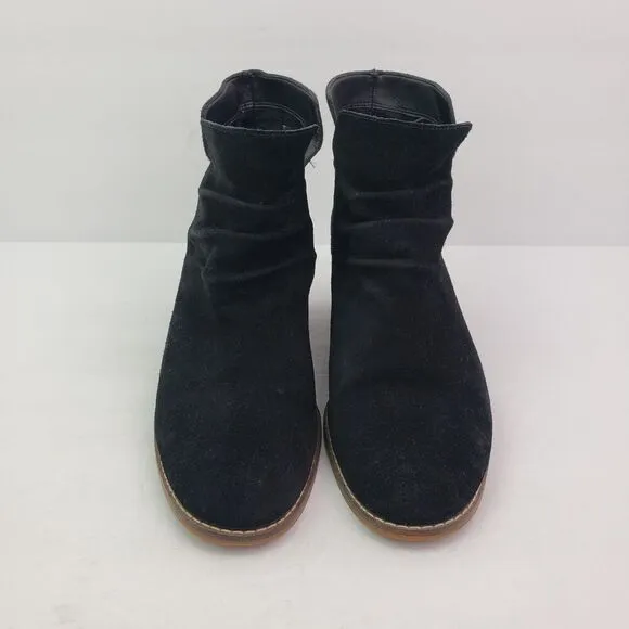 Cole Haan Alayna Slouch Womens Size 6.5 Black Suede Slouch Heeled Booties Boots