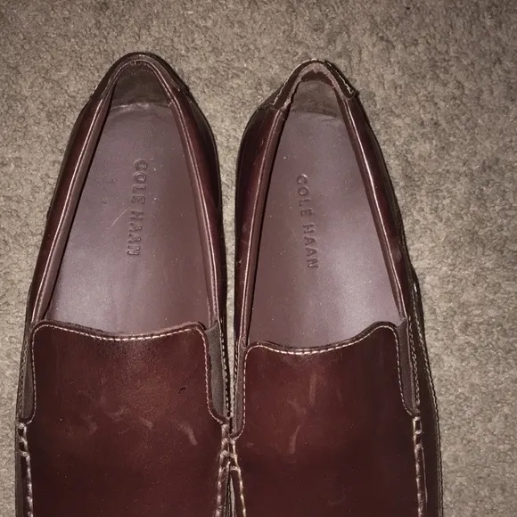 Cole Haan Brown Leather Tucker Venetian Driving Shoes