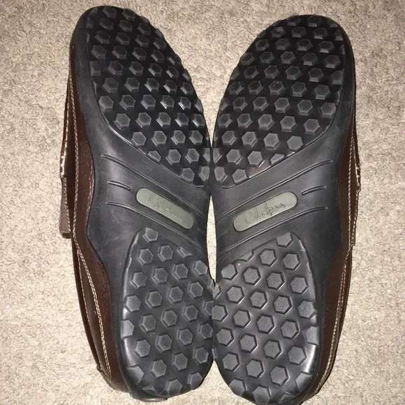 Cole Haan Brown Leather Tucker Venetian Driving Shoes