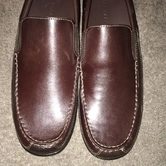 Cole Haan Brown Leather Tucker Venetian Driving Shoes