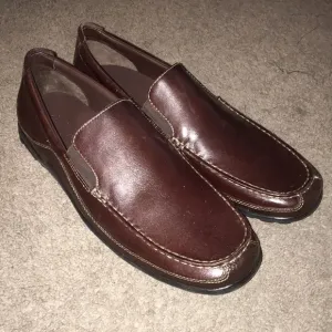Cole Haan Brown Leather Tucker Venetian Driving Shoes