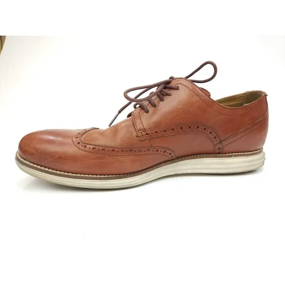 Cole Haan C26471 Mens Original Grand Oxfords Shoes Wingtip Brown Leather 13 M