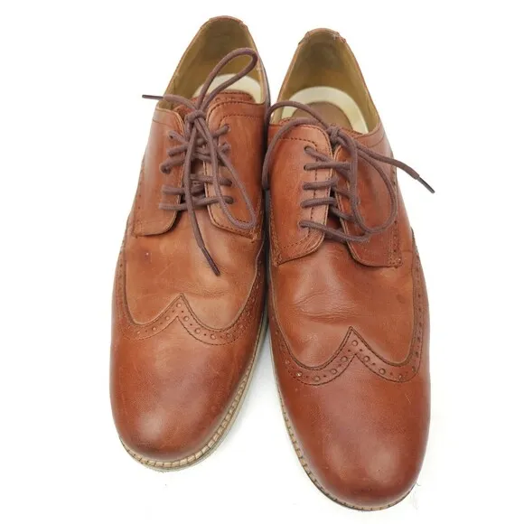 Cole Haan C26471 Mens Original Grand Oxfords Shoes Wingtip Brown Leather 13 M