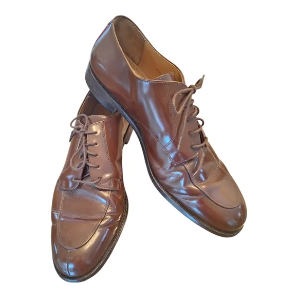 Cole Haan Calhoun Men's Size 12D Derby Shoe Leather Split Toe C00590 Mahogany