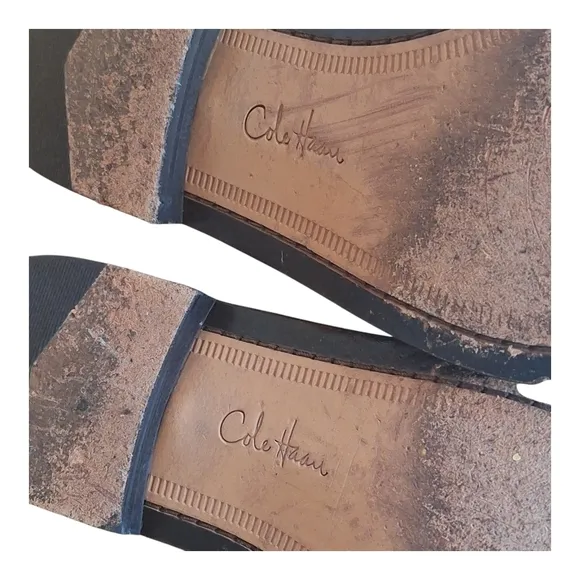 Cole Haan Calhoun Men's Size 12D Derby Shoe Leather Split Toe C00590 Mahogany