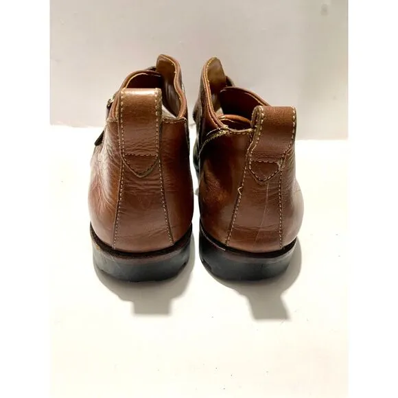 Cole Haan Chukka shoes leather boots Monk strap brown Brazil men's 12