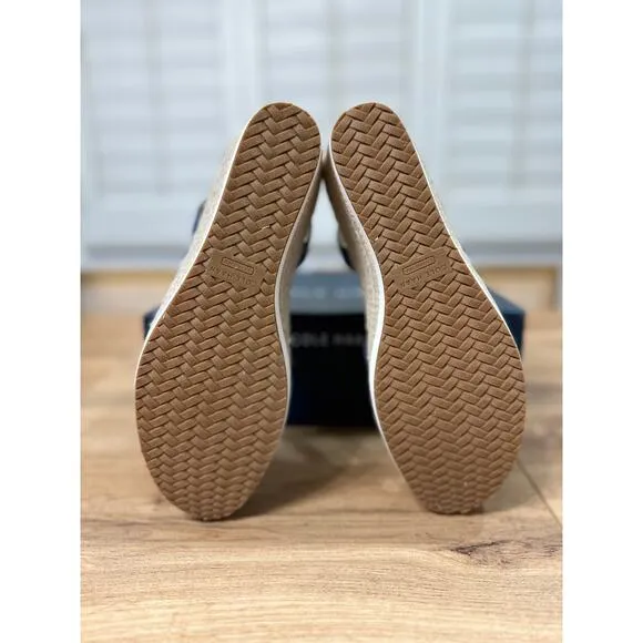 Cole Haan Cloud Espadrille Wedge Dark Chambray Natural Jute Size 8.5 NIB Spring