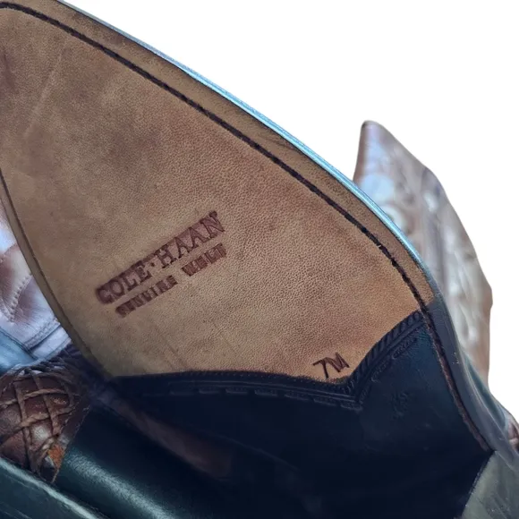 Cole Haan Country Men's Brown and Black Leather Cowboy Boots