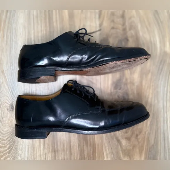 Cole Haan Dress Shoe, Men's 13 B, Black Leather, Lace Up, Split Toe EUC