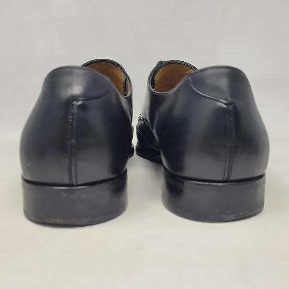 Cole Haan Dress Shoes 11 Black Leather Oxford Wingtip Brogue Derby Cap Toe Italy