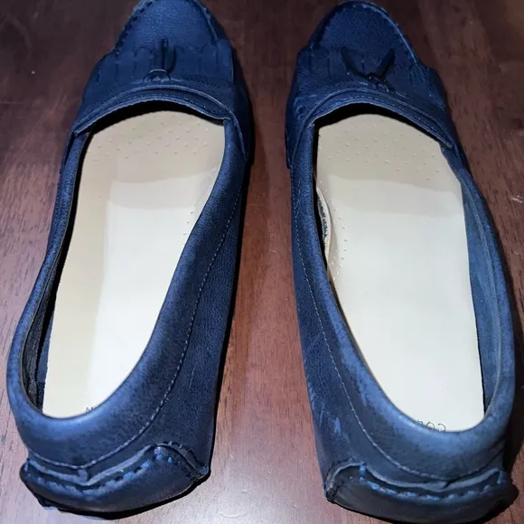 Cole Haan Driver Navy Tassel Leather Classic Driver Loafers Shoes Size 10 B