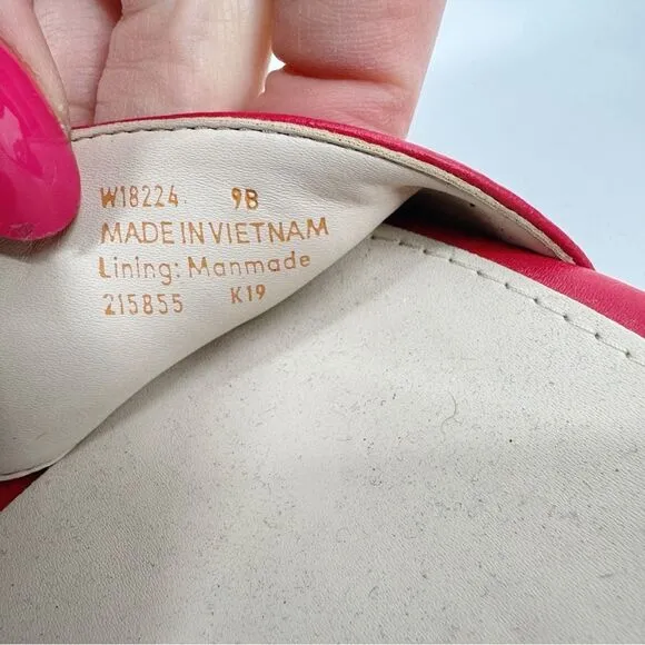 Cole Haan Grand Ambition Ayer Suede Flatform Wedges pink/red Size 9