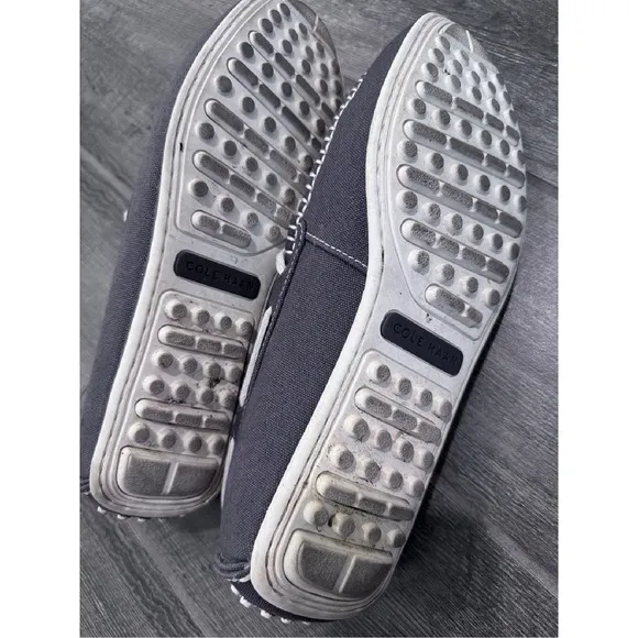 Cole Haan Grand OS‎ men's 10M Gray Canvas Driving Shoes Boat Shoes