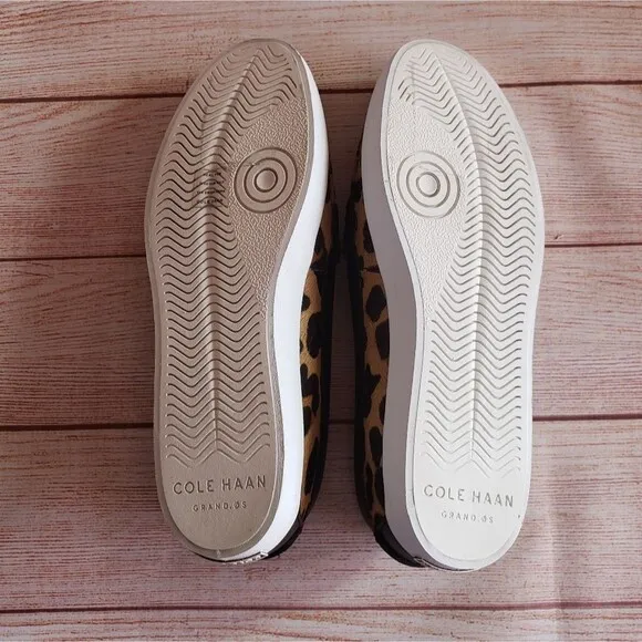 Cole Haan Grand OS Moccasin Animal Print Dyed Calf Hair Leather Loafer Flats