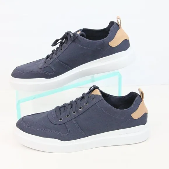 Cole Haan GrandPro Rally Court Sneaker NEW sz 9.5 Mens Blue Canvas Low Top Shoe