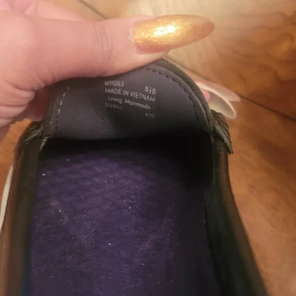 Cole Haan Gray Silver Purple White Nike Air Leather Tie Bow Flat Shoes