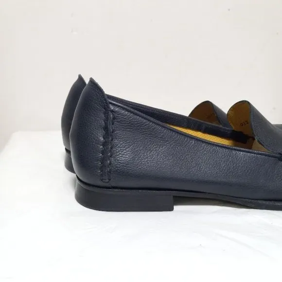 Cole Haan Leather Slip On Flat Loafer Shoes Navy Blue Women's Size 8.5 4A