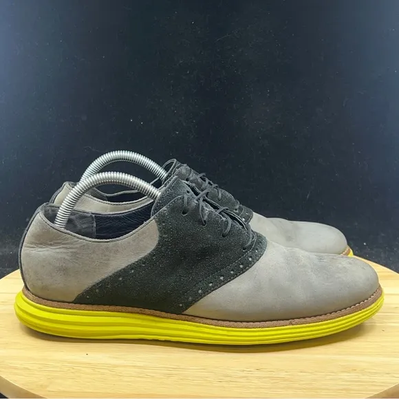 Cole Haan Lunarlon Grand Leather Oxford Shoes Brown/ Green Men’s Size 8