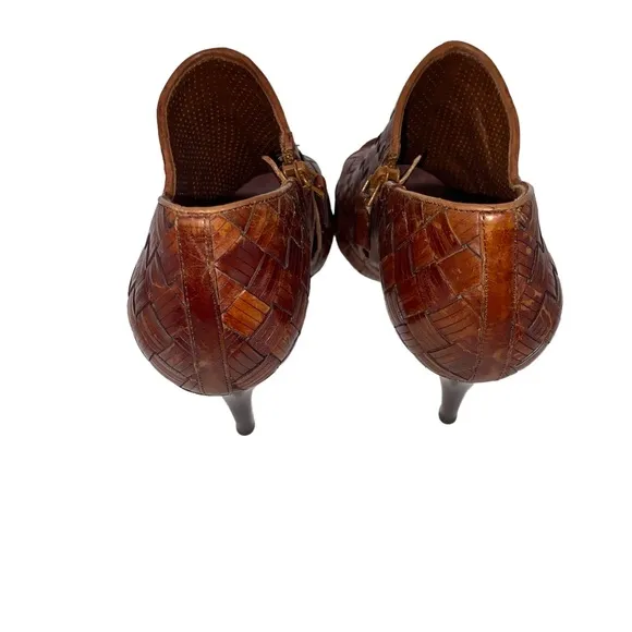 Cole Haan Nike Air Cassandra Woven Braided Zip Peep Toe Bootie