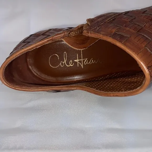 Cole Haan Nike Air Cassandra Woven Braided Zip Peep Toe Bootie