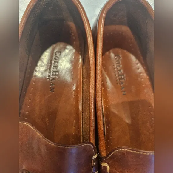 Cole Haan Pinch Tassle Brown Penny Loafers MENS Sz 10B dress shoes