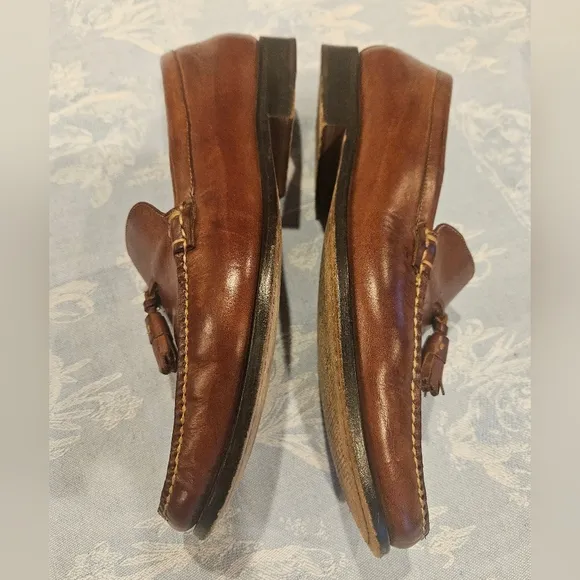 Cole Haan Pinch Tassle Brown Penny Loafers MENS Sz 10B dress shoes