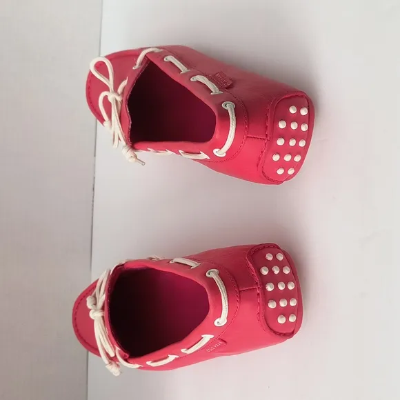 Cole Haan Pink Moccasin Shoes with Lace Detailing