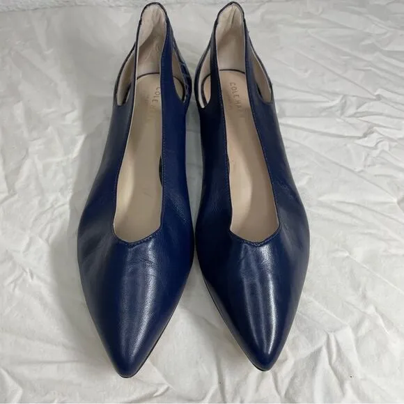 Cole Haan Ramsey flats blue leather Size 8