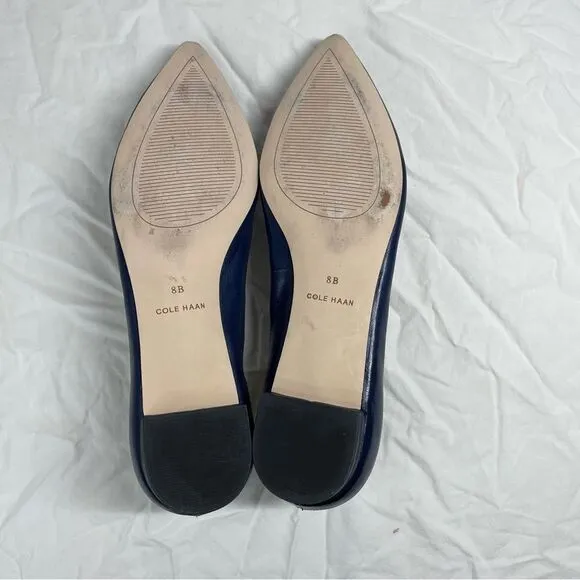 Cole Haan Ramsey flats blue leather Size 8