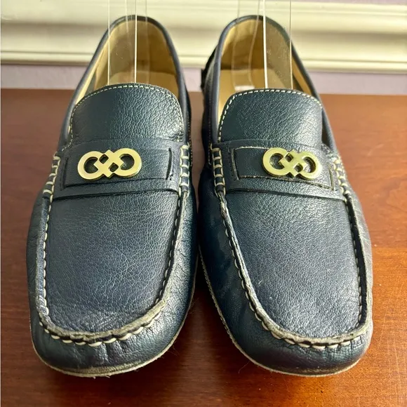 Cole Haan Shelby Navy Blue Leather Moccasin Loafers | Size 8.5 | Driving Shoes