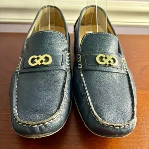 Cole Haan Shelby Navy Blue Leather Moccasin Loafers | Size 8.5 | Driving Shoes