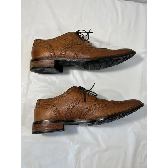Cole Haan Shoes Benton Leather Wingtip Derby C12362 BrownSize 11M