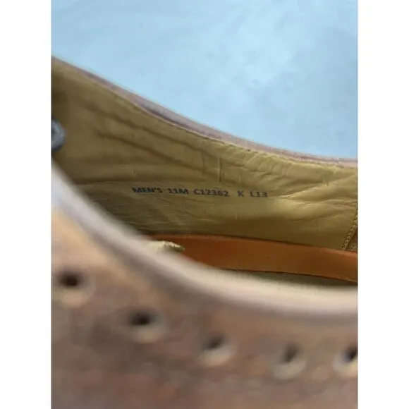 Cole Haan Shoes Benton Leather Wingtip Derby C12362 BrownSize 11M