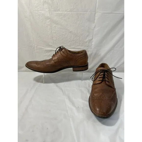 Cole Haan Shoes Benton Leather Wingtip Derby C12362 BrownSize 11M