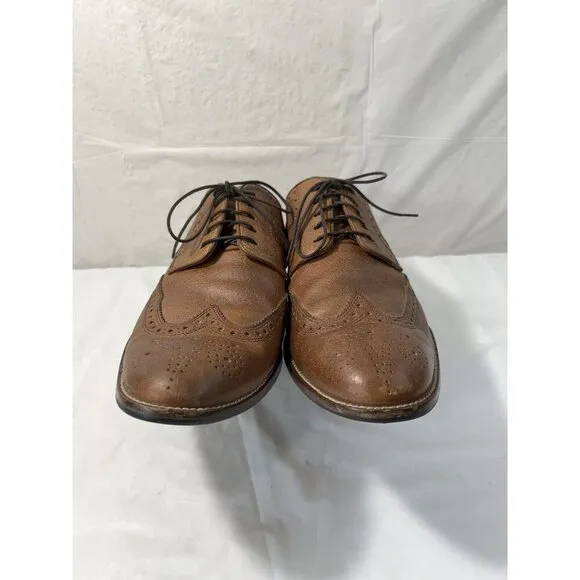 Cole Haan Shoes Benton Leather Wingtip Derby C12362 BrownSize 11M