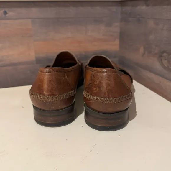 Cole Haan Shoes Mens 10.5M Brown Leather Driving Moccasins Penny Loafers Slip On