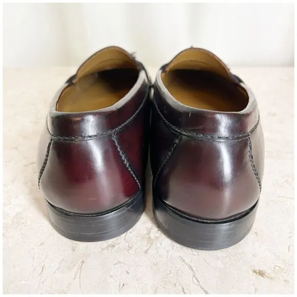 Cole Haan Shoes Mens 11 Cordovan Brown Leather Loafers Tassel Handstitched NICE!