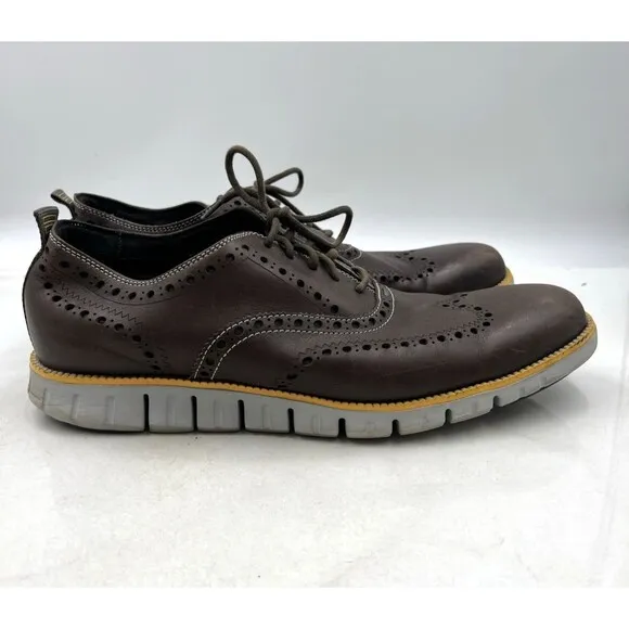 Cole Haan Shoes Men’s 11.5M Zero Grand Dark Brown Leather Wingtip