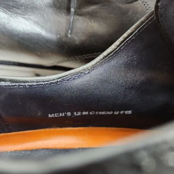 COLE HAAN Shoes Mens 12 Black Grand.OS Leather Lenox Hill Oxford Dress Shoes