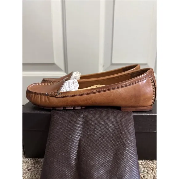 COLE HAAN Womens Air Alesandra Brown Leather Driver Loafers Size 6.5 AA Flats