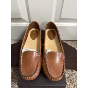 COLE HAAN Womens Air Alesandra Brown Leather Driver Loafers Size 6.5 AA Flats