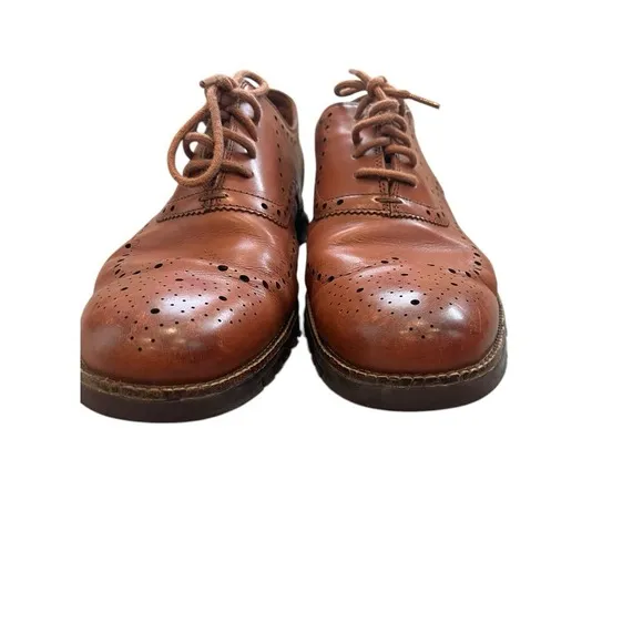 Cole‎ Haan ZeroGrand Brown Leather Wingtip Oxford Lace Up Shoes , Size 11.5W
