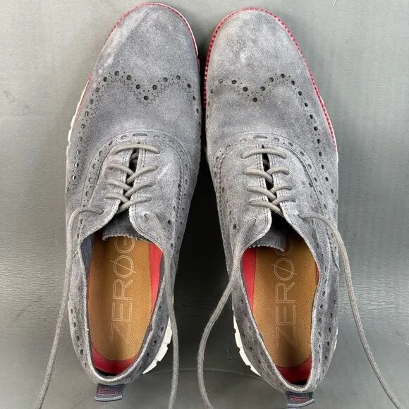 Cole Haan Zerogrand Wingtip Oxford Leather shoes extra gray men’s size 12