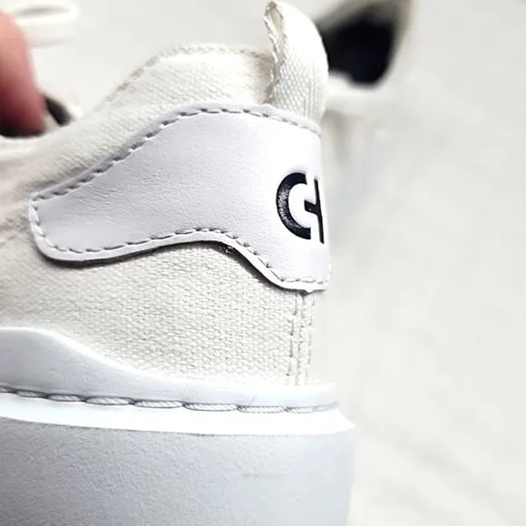 🔥COLE HAAN🔥GRANDPRO RALLY  WHITE CANVAS COURT SNEAKERS LADIES 8 NWOB🔥NICE🔥