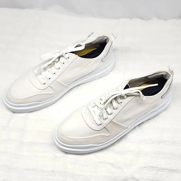 🔥COLE HAAN🔥GRANDPRO RALLY  WHITE CANVAS COURT SNEAKERS LADIES 8 NWOB🔥NICE🔥
